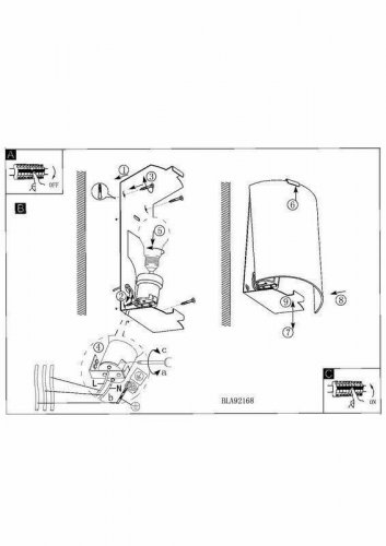 Світильник настінний Eglo 92168 Arlena (44314)