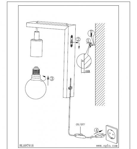 Настенный  светильник  Eglo  97917  TOCOPILLA  (14828)