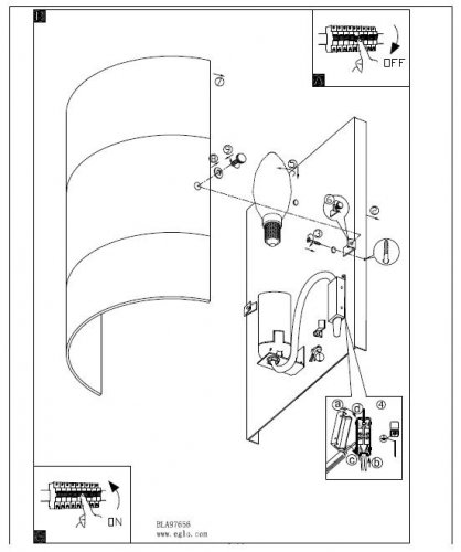 Настенный светильник Eglo 97657 FIUMANA (14817)