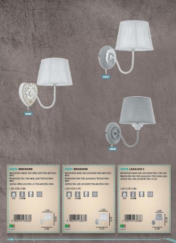 Настінний світильник Eglo 43237 Bridekirk (26067)