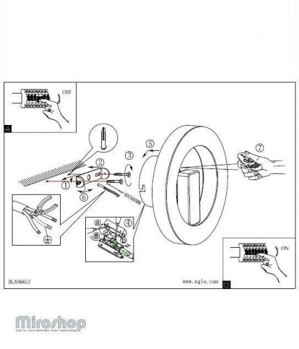Бра Eglo 96657 Alvendre (96004)