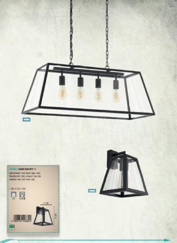 Настінний світильник Eglo 49889 AMESBURY (26189)