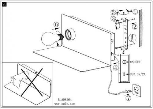 Настінний світильник Eglo 98264 CIGLIE (26262)