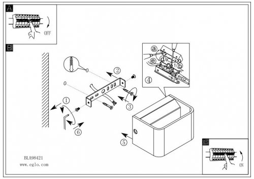 Настінний світильник Eglo 98424 SANIA (26347)