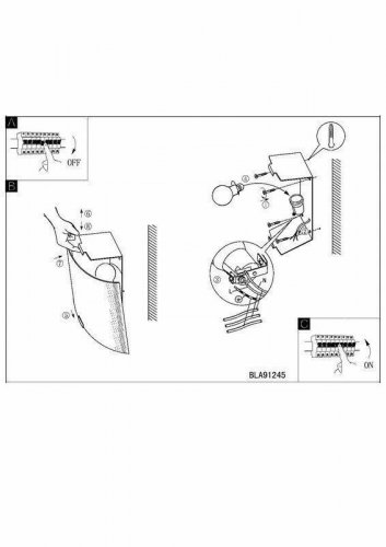 Світильник настінний Eglo 91245 Grafik (42333)