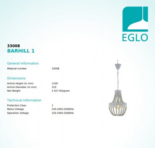 Люстра Eglo 33008 BARNHIL (25922)