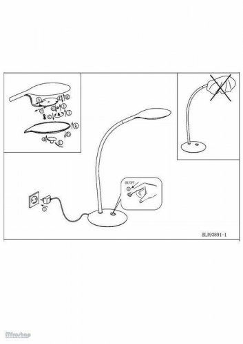 Настольная лампа Eglo 93891 Calpo 1 (69460)