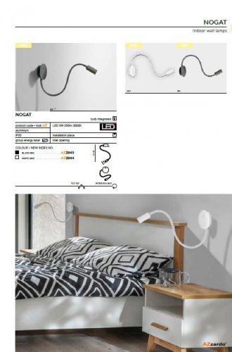 Настінний світильник Azzardo AZ2943 Nogat (black) 