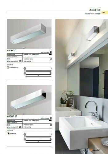 Бра Azzardo AZ0201 Archo C (AX6068-55W-ALU-WH) (76023)