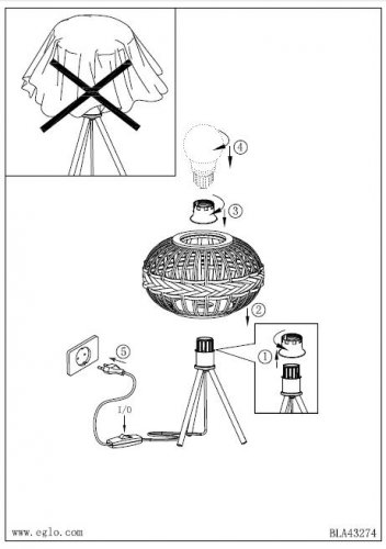 Настільна лампа Eglo 43274 DONDARRION