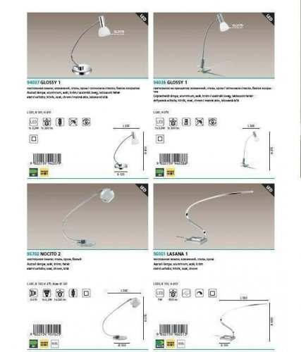 Настільна лампа Eglo 94038 Glossy 1