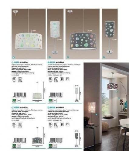 Настільна лампа Eglo 95735 Moneda (95735)