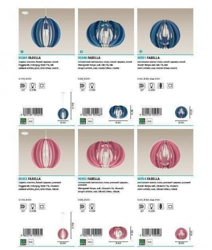 Настольная лампа Eglo 95954 Fabella