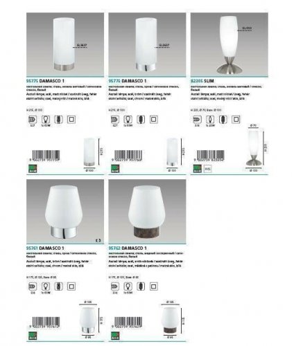 Настільна лампа Eglo 95775 Damasco 1 (89340)