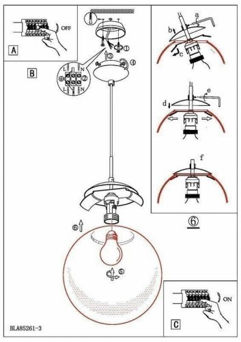 Світильник підвісний Eglo 85262 Rondo (33898) 