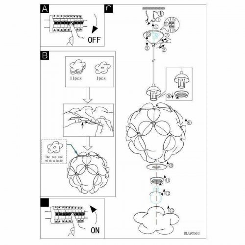 Подвесной светильник Eglo 93563 Altovia (69316)