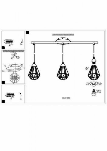 Светильник подвесной Eglo 94189 Tarbes (82767)