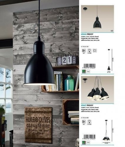 Світильник підвісний Eglo 49464 Priddy (82689)