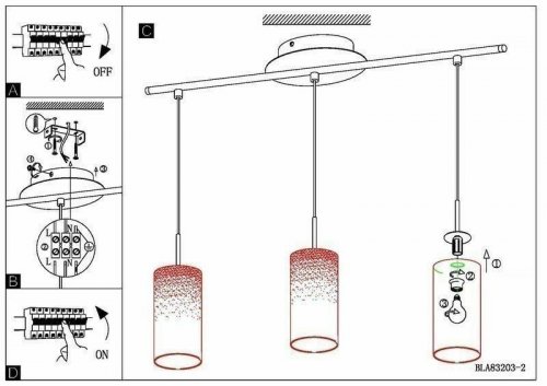 Світильник підвісний Eglo 85978 Troy 3 (33321)