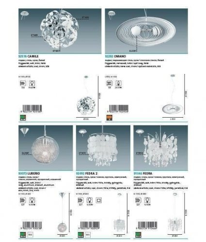 Светильник подвесной Eglo 93073 Luberio (63984)