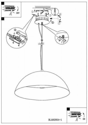 Светильник подвесной Eglo 94228 Gaetano (82783)