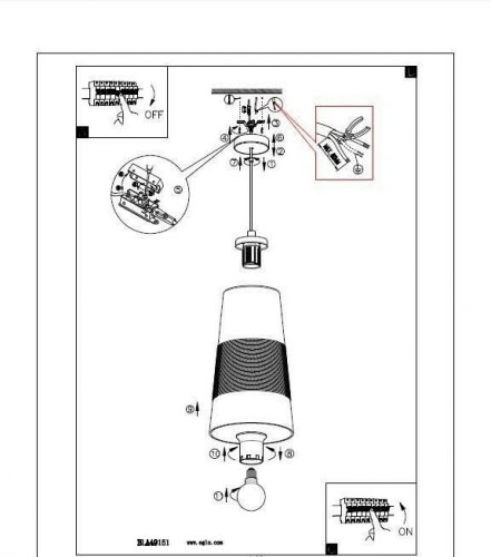 Підвісний світильник Eglo 49151 Burnham (26119)