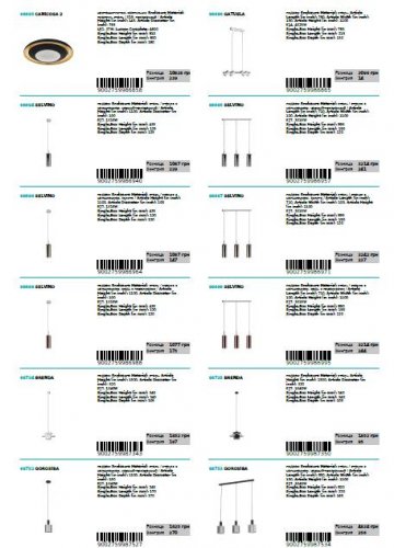 Підвісний світильник Eglo 98697 SELVINO