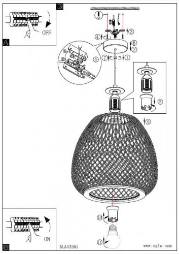 Подвесной светильник Eglo 43261 DEMBLEBY