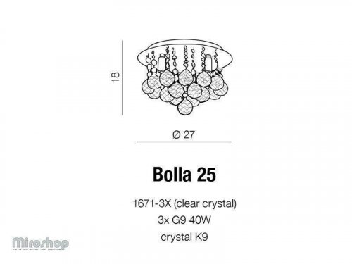 Люстра Azzardo AZ1285 Bolla 25 (1671-3X-CL) (15638) 