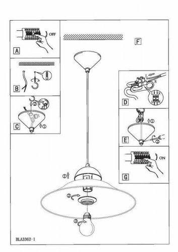 Світильник підвісний Eglo 3362 Alessandra (32447)