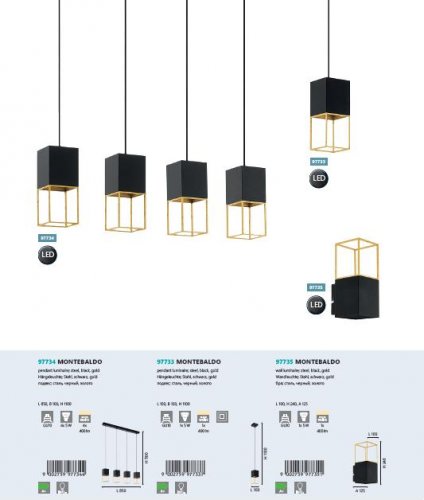 Підвісний світильник Eglo 97733 MONTEBALDO (14760)