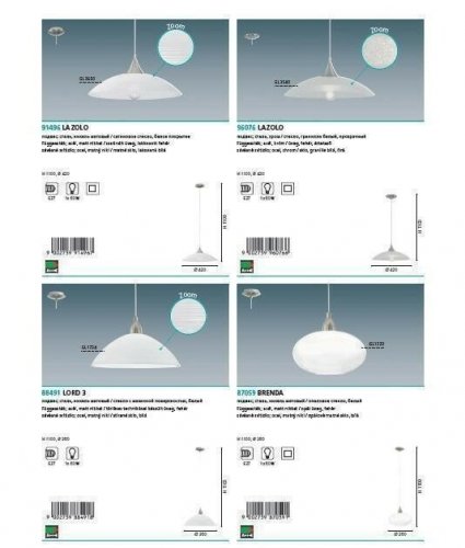 Светильник подвесной Eglo 88491 Lord 3 (32471)