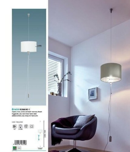 Подвесной светильник Eglo 96159 Romano 1 (96159)