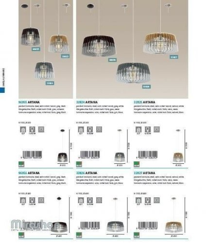 Подвесной светильник Eglo 32827 Artana (95767)
