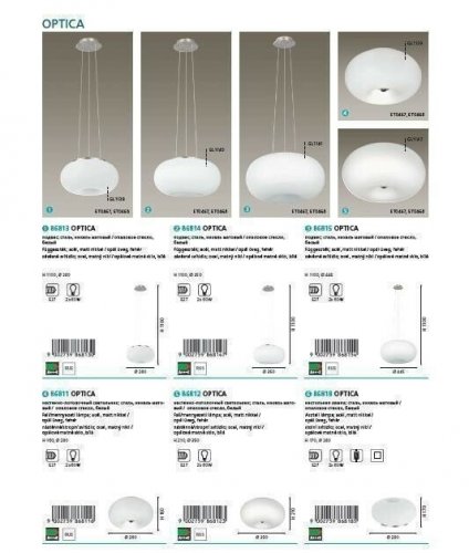 Потолочный светильник Eglo 86811 Optica (30065)
