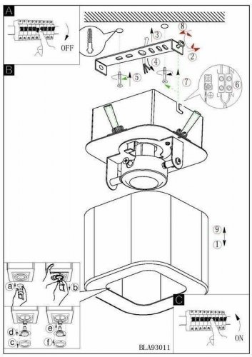 Стельовий світильник Eglo 93011 Toreno