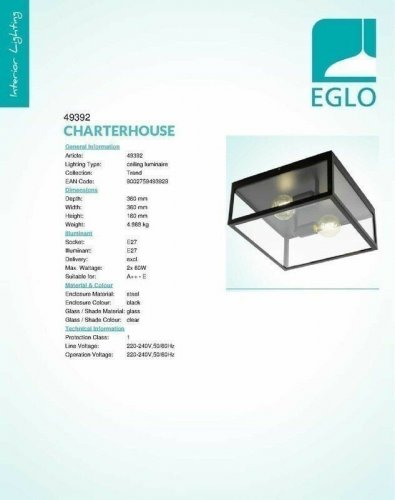 Потолочный светильник Eglo 49392 Charterhouse (82672)