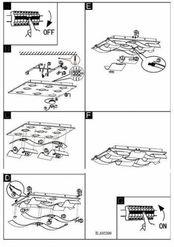 Стельовий світильник Eglo 93399 Guadiano (69266)