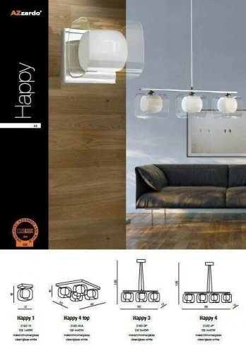 Люстра Azzardo AZ0485 Happy 4 top (2192-4XA-WH) (15907)