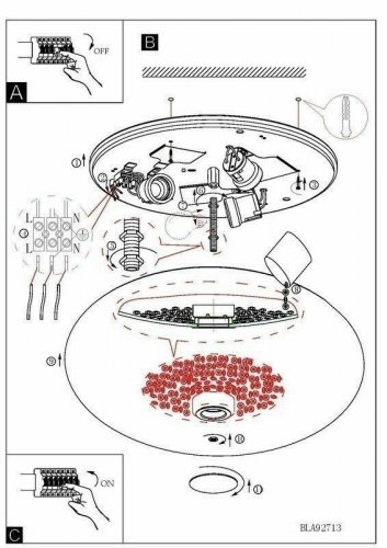 Стельовий світильник Eglo 92713 Ellera (44467)