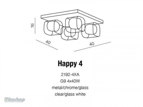 Люстра Azzardo AZ0485 Happy 4 top (2192-4XA-WH) (15907)