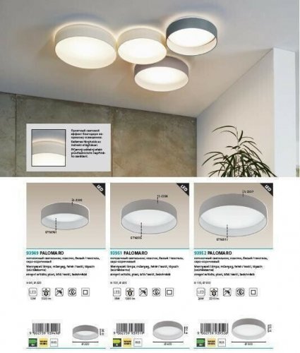 Стельовий світильник Eglo 93952 Palomaro (72120)