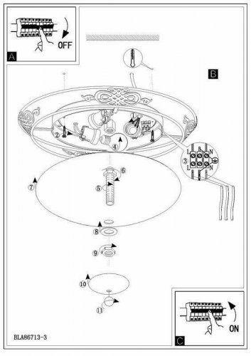 Стельовий світильник Eglo 86713 Mestre (32529)