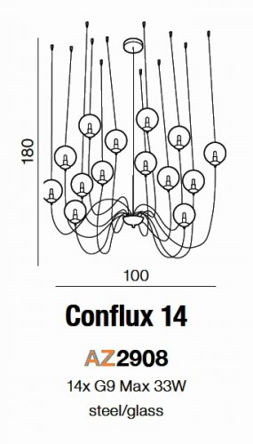 Люстра Azzardo AZ2908 Conflux 14 