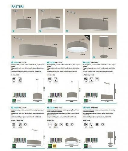 Потолочный светильник Eglo 31589 Pasteri (75079)