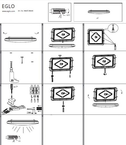 Потолочный светильник Eglo 98449 FRANIA (26363)