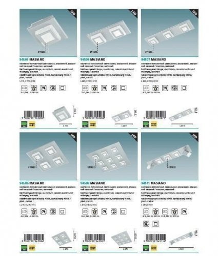 Світильник стельовий Eglo 94509 Masiano (82958) 