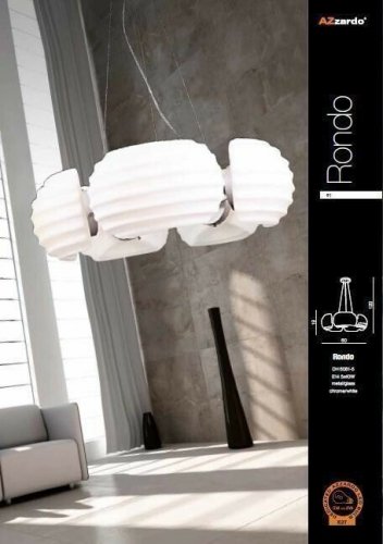 Люстра Azzardo AZ0115 Rondo (DH 6081-5-WH-CH) (16009)