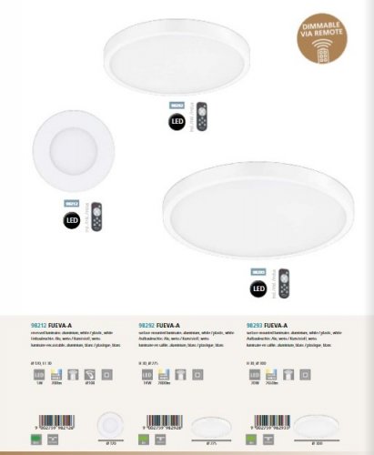 Стельовий світильник Eglo 98292 FUEVA-A 