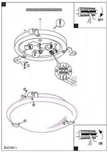 Світильник стельовий Eglo 7183 Salome (36542)